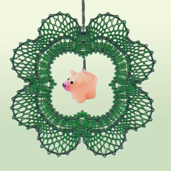 637 Bastelset Anhänger "Schweinchen im Glück"